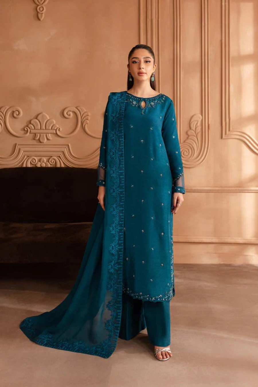 ZAREEN – TEAL ELEGANCE